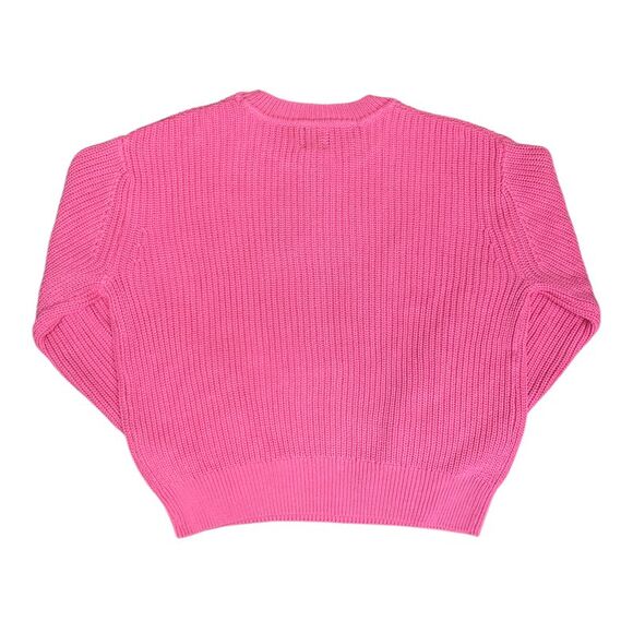 Gap Women's Soft Woven Fabric Pull-On Relaxed Fit Crewneck Sweater - Pink - Picture 2 of 2